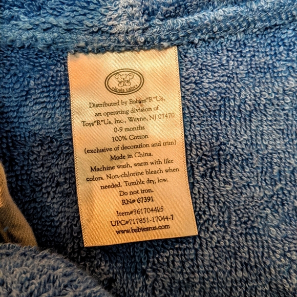 Koala baby hooded robe with booties 0-9m - Picture 7 of 8